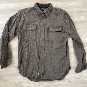 Vintage Pendleton Wool Shirt Size M Solid Brown